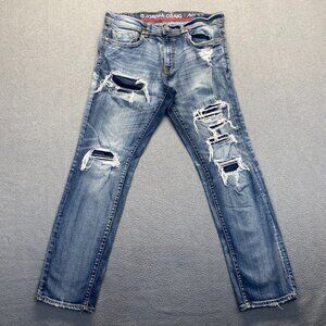 Jordan Craig Men's Distressed Denim Cotton Blue Jeans Size 36X32,Stretch,Y2K‎